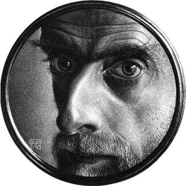 Esher self portrait image